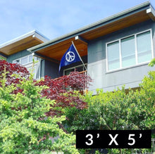 Load image into Gallery viewer, Peace Sign (Sewn Flag or Pennant / Various Color)