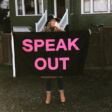 Load image into Gallery viewer, Speak Out (Sewn Flag)