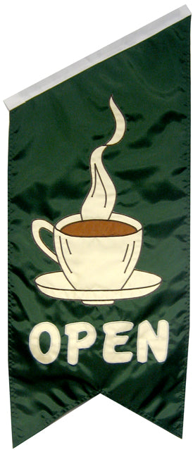 Open Coffee Cup Dowel Banner