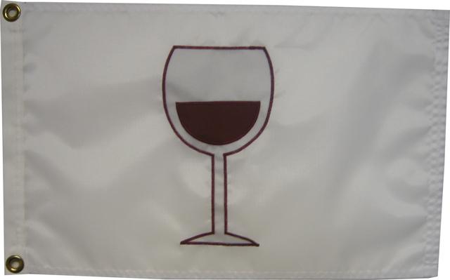 Wing Wheel Flag Stemless Wine Glass