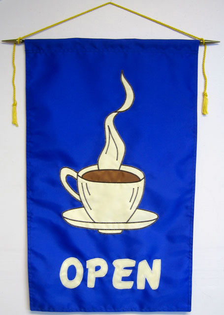 Indoor Coffee Cup-Open/Closed Banner