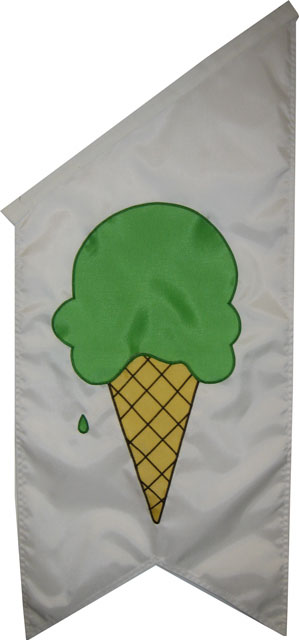 Ice Cream (Single Scoop) Dowel Banner